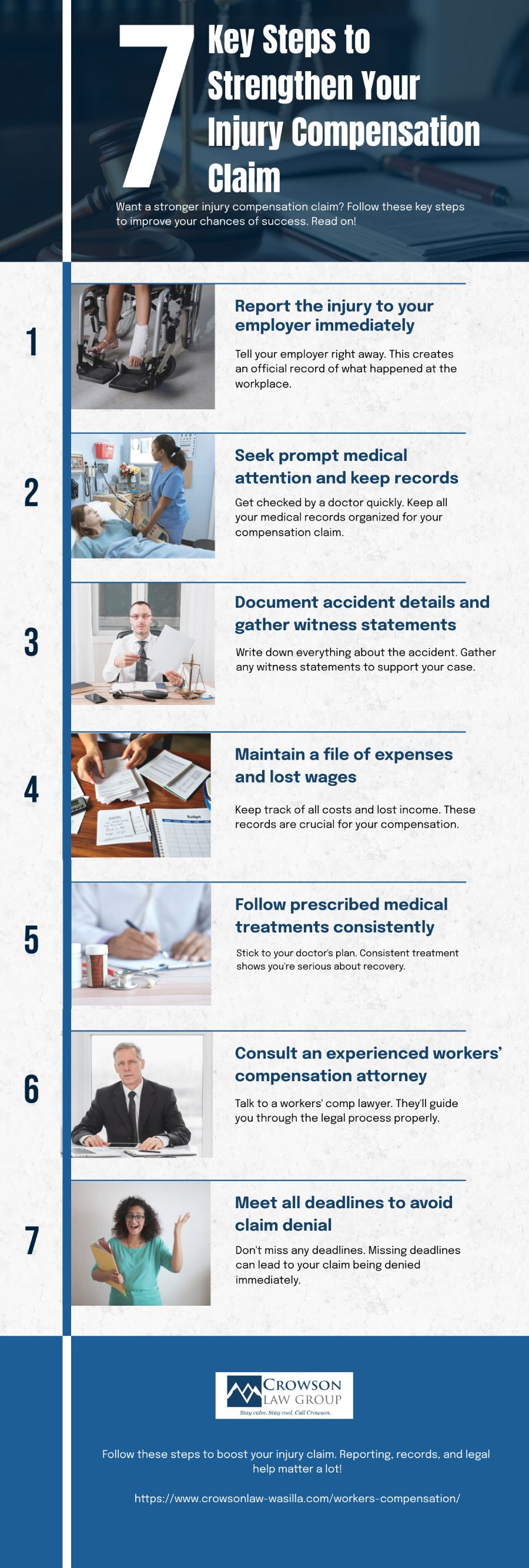 7 Key Steps to Strengthen Your Injury Compensation Claim