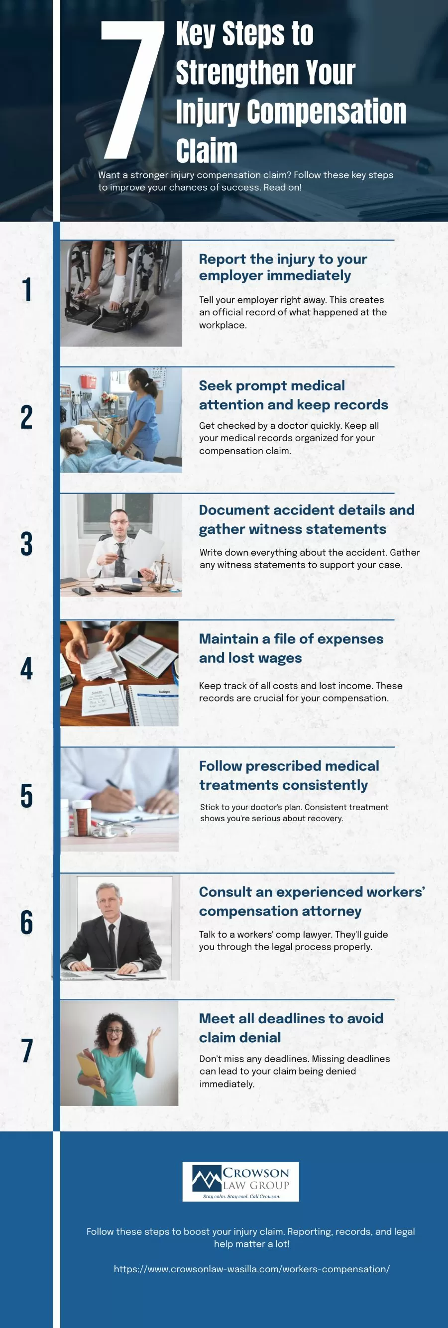 7 Key Steps to Strengthen Your Injury Compensation Claim